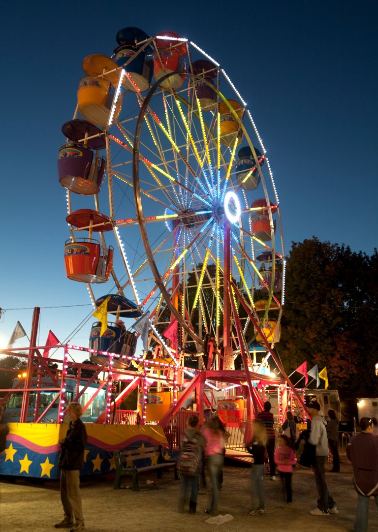 Bobcaygeon Fair Ferris Wheel at night